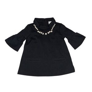 Juno Valentine by Janie and Jack Shift Dress with Pearls Black Size 18-24 Months
